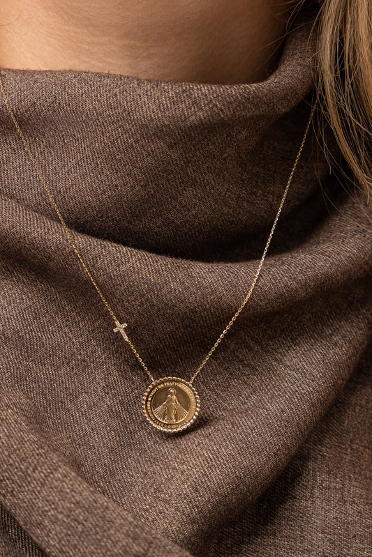 Cadena en Oro 14k con Medalla religiosa