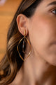 Aretes de Plata Bañados en Oro con Cuarzo