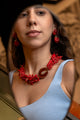 Collar de Coral con Piedra Natural